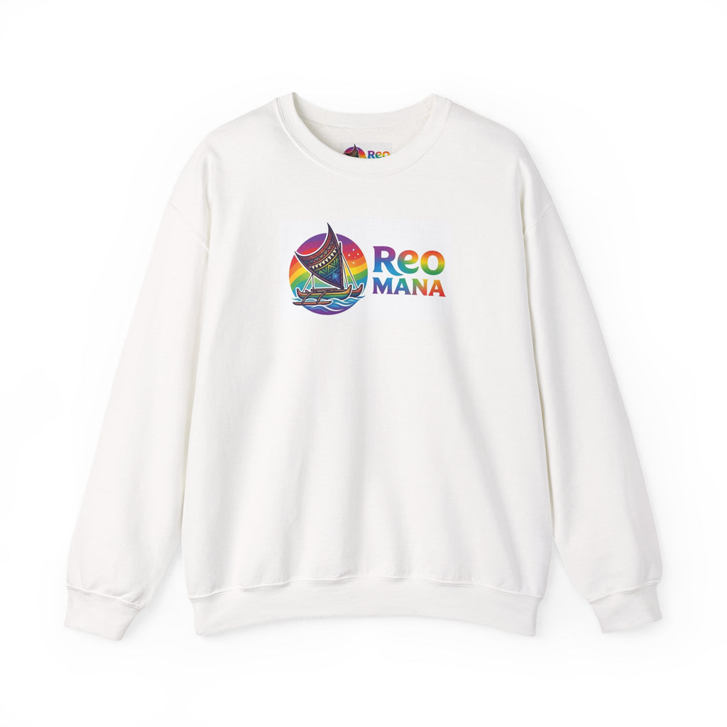 Rainbow Sailboat Crewneck Sweatshirt — "Reo Mana" Tropical Nautical Pullover