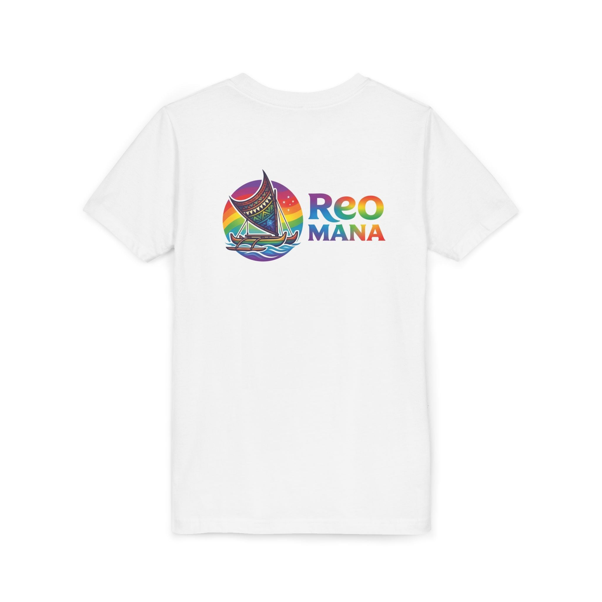 Youth Tee — Rainbow Sailboat “Reo Mana” Kids Shirt