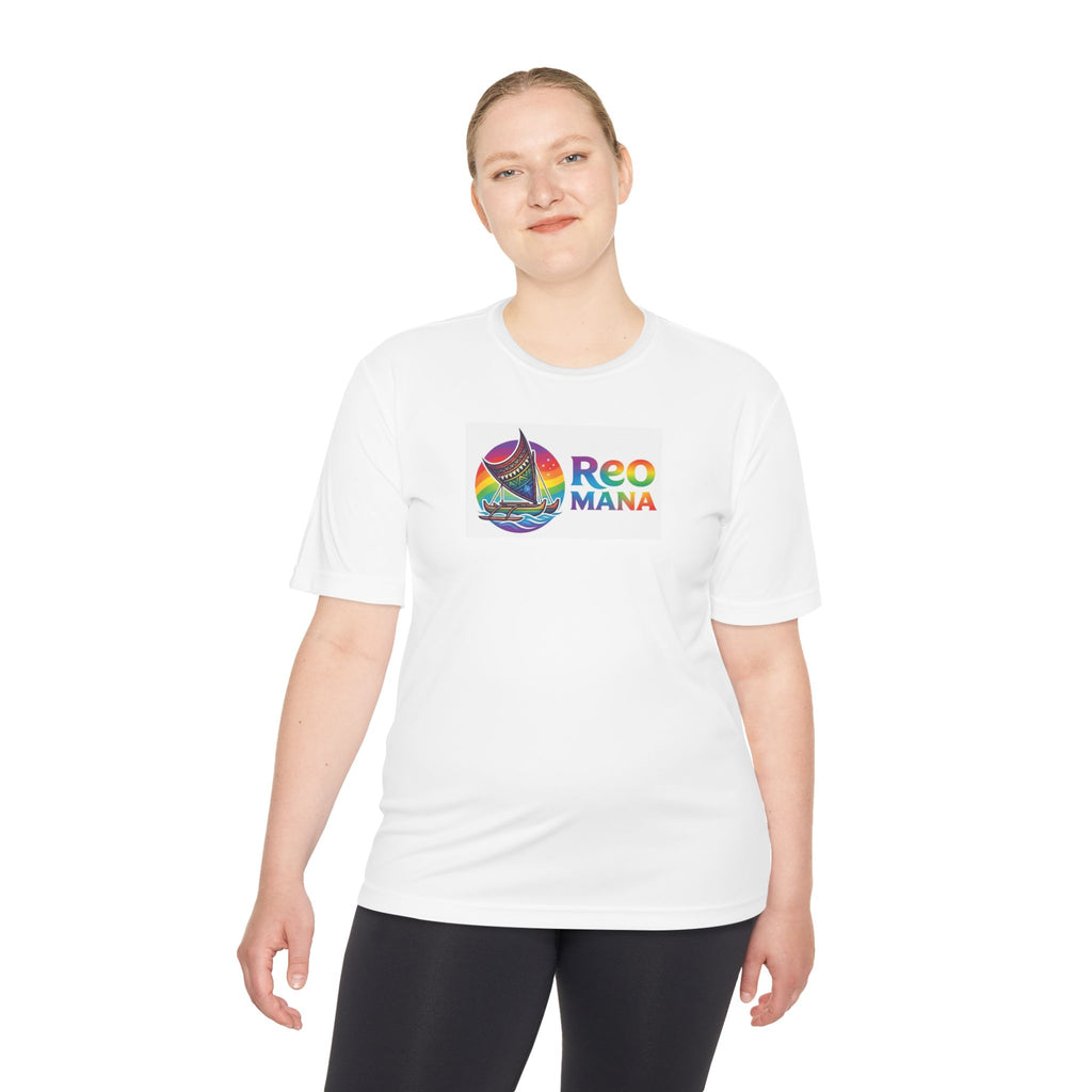 Reo Mana Rainbow Sailboat Tee - Hawaiian Sailing Pride Moisture-Wicking Shirt