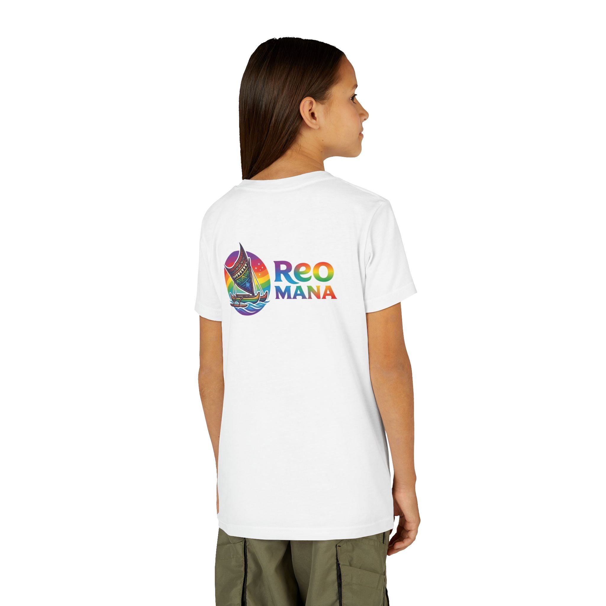 Youth Tee — Rainbow Sailboat “Reo Mana” Kids Shirt