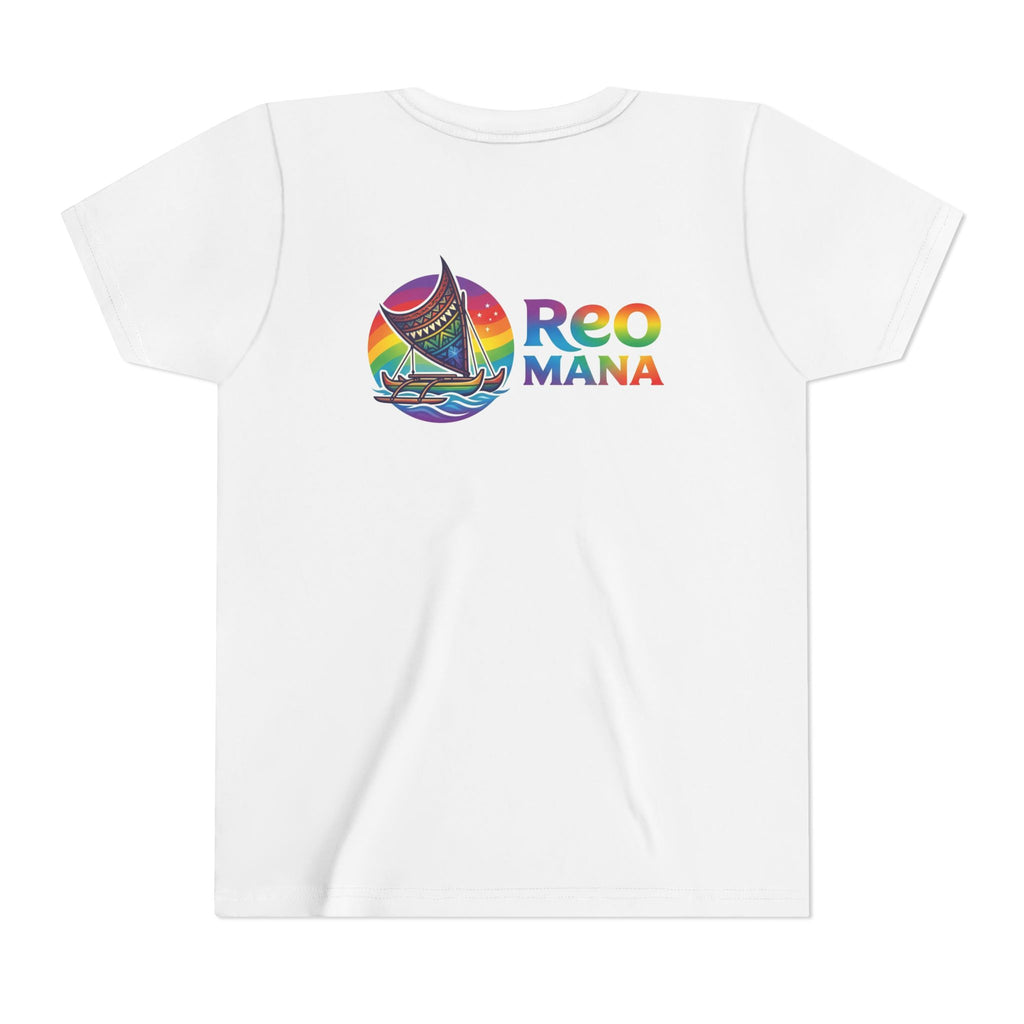 Youth Tee — Rainbow Sailboat “Reo Mana” Kids Shirt