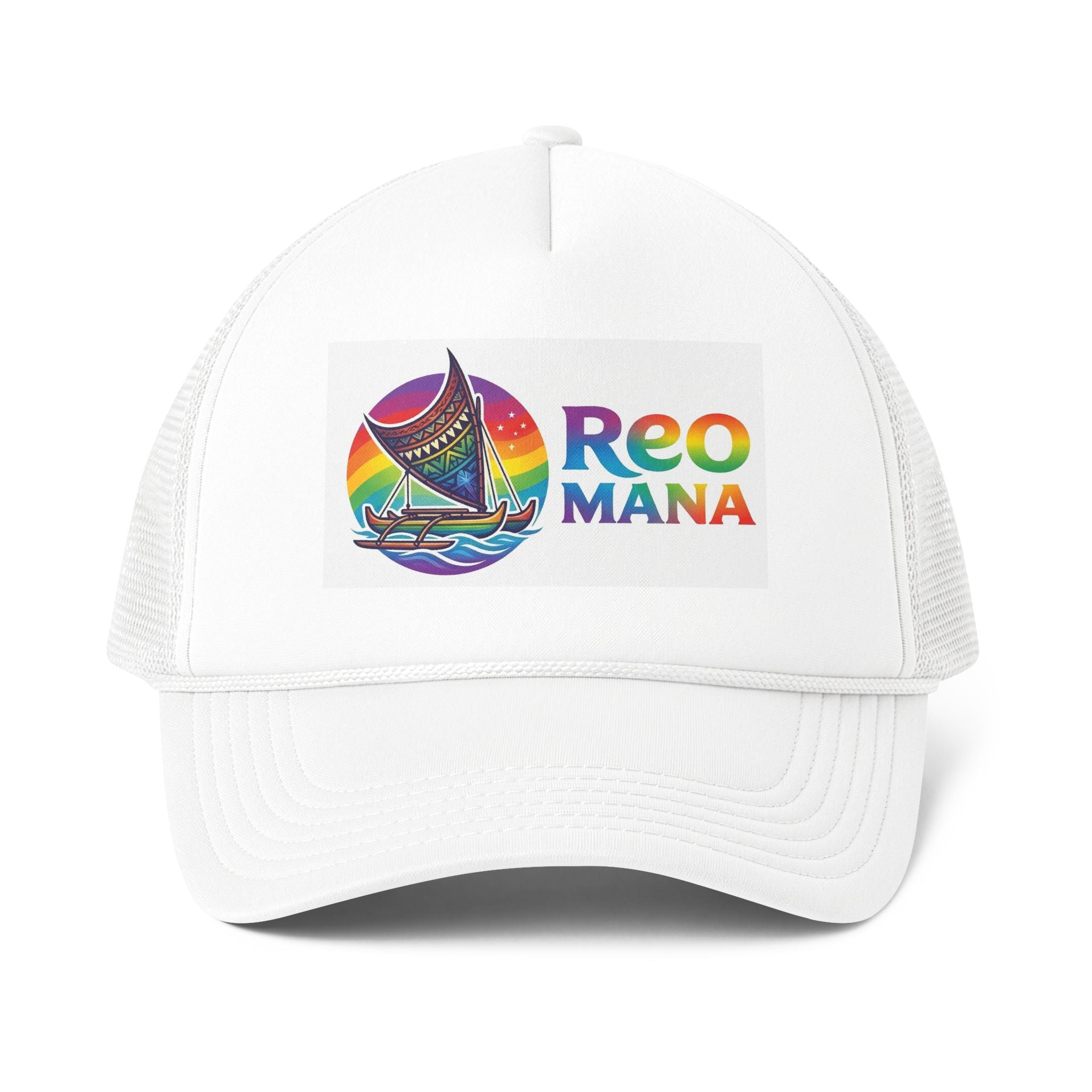 Reo Mana Trucker Cap — Rainbow Sailing Hawaiian Aloha Hat
