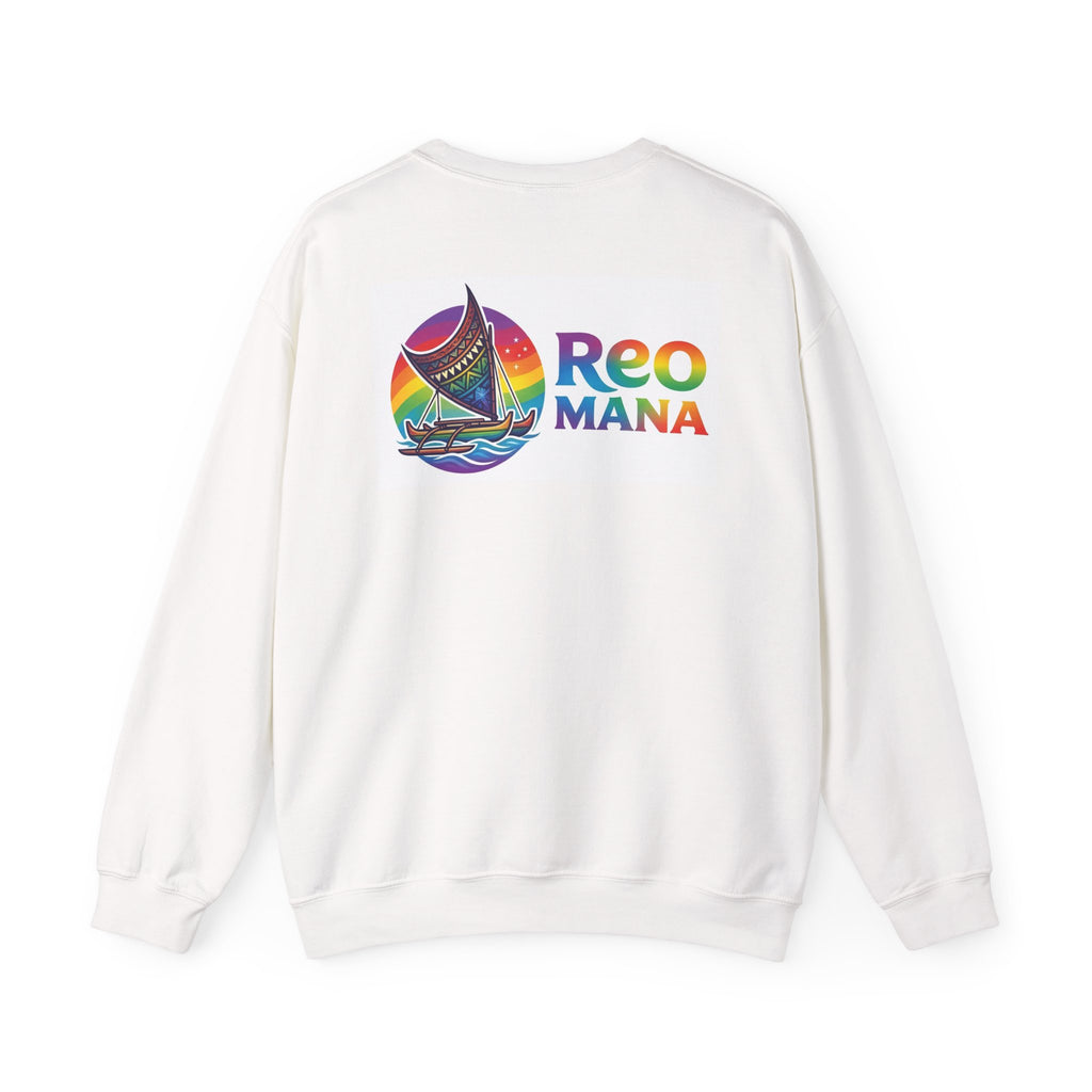 Rainbow Sailboat Crewneck Sweatshirt — "Reo Mana" Tropical Nautical Pullover