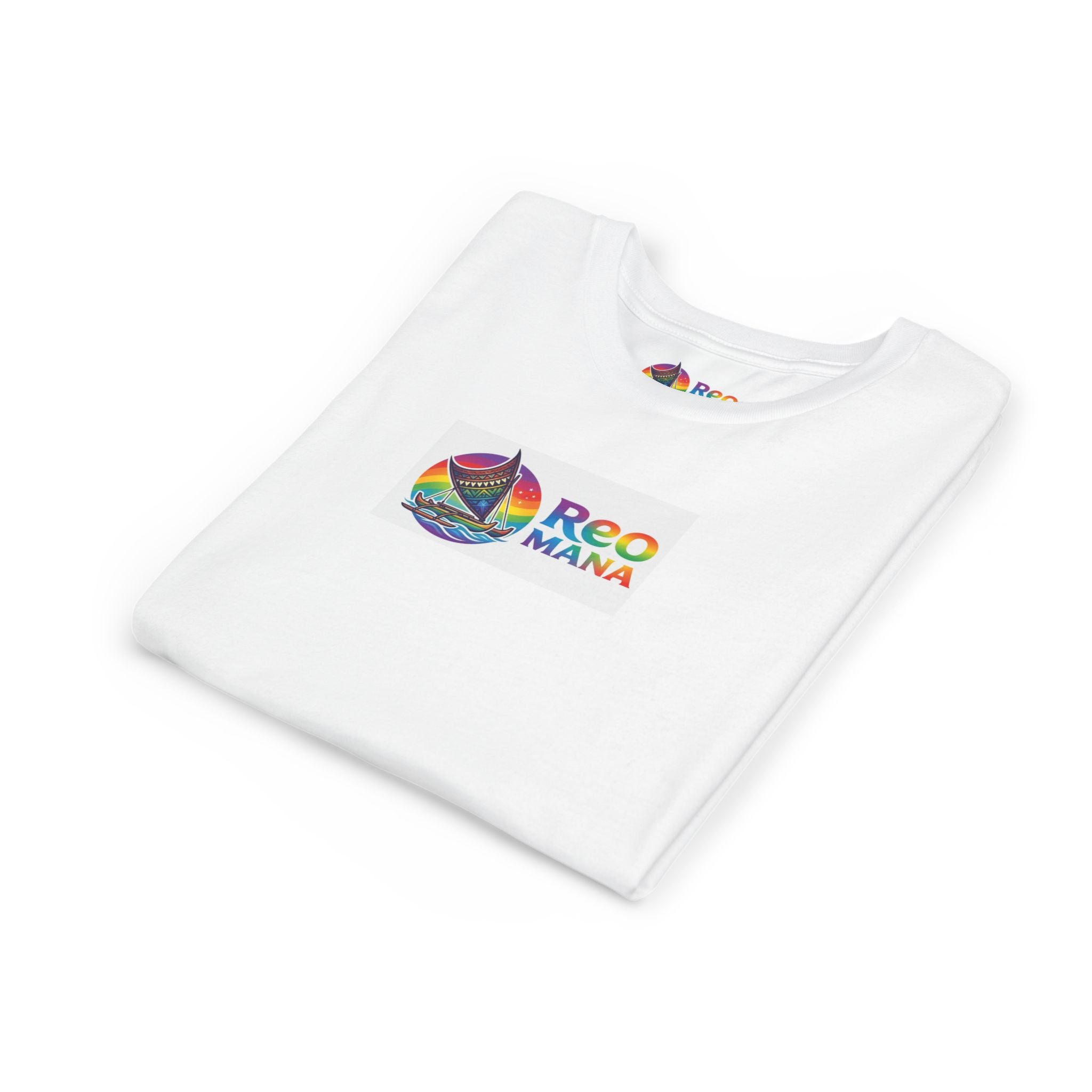 Youth Tee — Rainbow Sailboat “Reo Mana” Kids Shirt