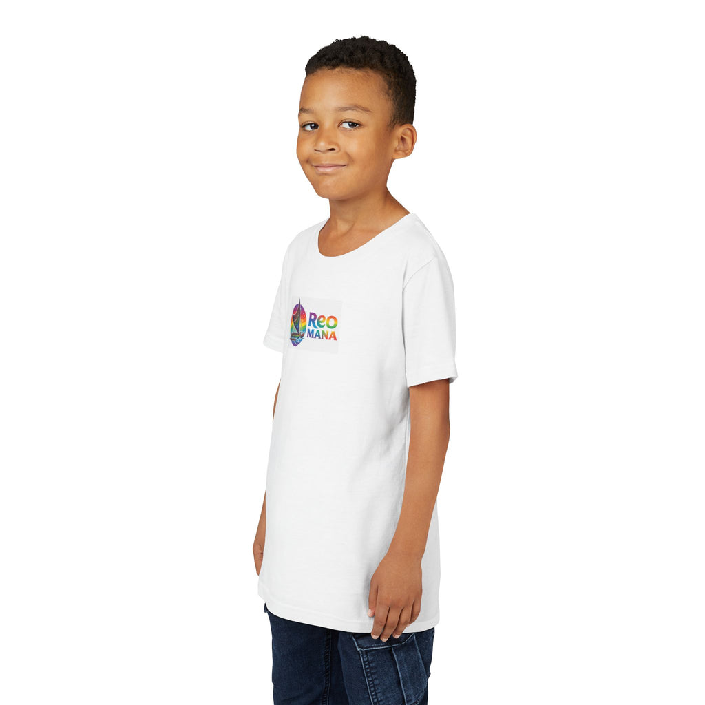 Youth Tee — Rainbow Sailboat “Reo Mana” Kids Shirt