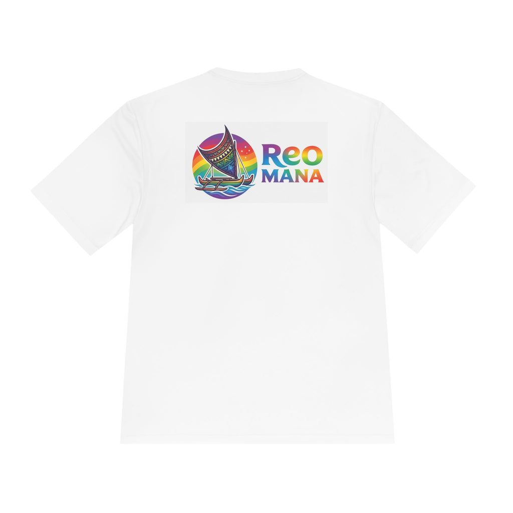 Reo Mana Rainbow Sailboat Tee - Hawaiian Sailing Pride Moisture-Wicking Shirt
