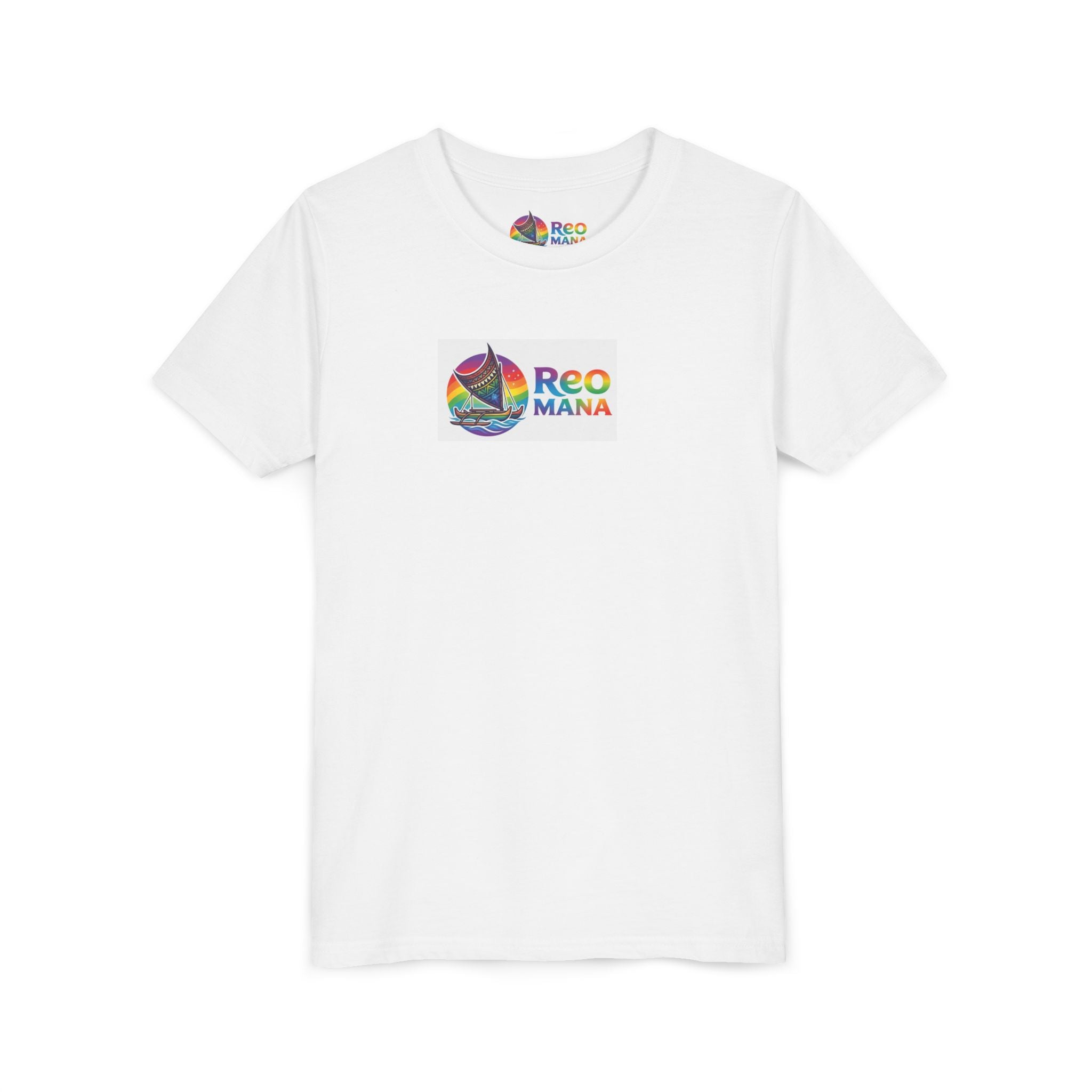 Youth Tee — Rainbow Sailboat “Reo Mana” Kids Shirt