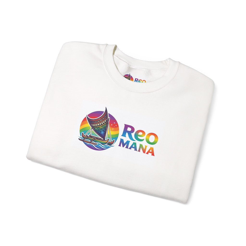 Rainbow Sailboat Crewneck Sweatshirt — "Reo Mana" Tropical Nautical Pullover